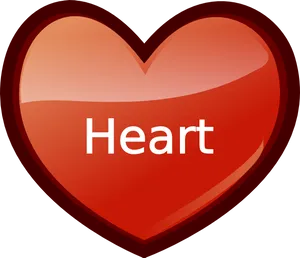 Red Heart Vector Graphic PNG Image