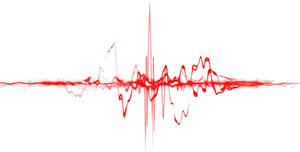 Red Heartbeat Waveform PNG Image