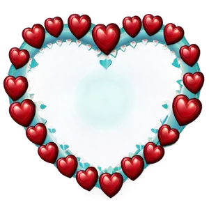 Red Hearts Valentines Frame Png Yfo PNG Image