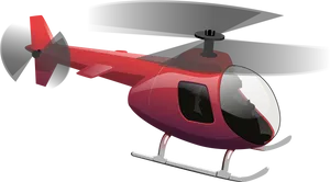 Red Helicopter Illustration PNG Image