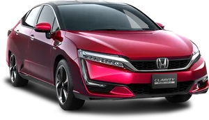 Red Honda Clarity Fuel Cell Vehicle PNG Image