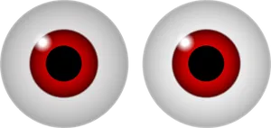 Red Iris Eyes Illustration PNG Image