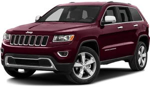 Red Jeep Grand Cherokee S U V PNG Image