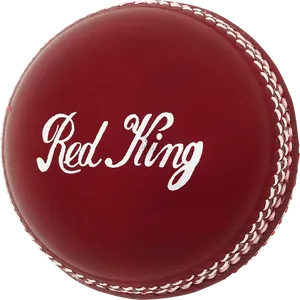 Red King Cricket Ball PNG Image