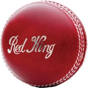 Red King Cricket Ball PNG Image