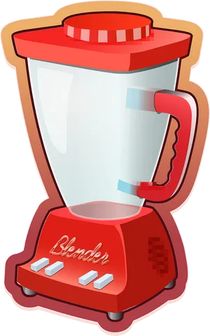 Red Kitchen Blender Illustration PNG Image