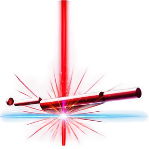 Red Laser Beam With Sparkles Png Sbs PNG Image