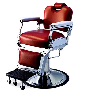 Red Leather Barber Chair Png Drl PNG Image