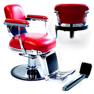 Red Leather Barber Chair Png Wij73 PNG Image