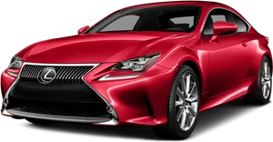 Red Lexus Coupe Luxury Car PNG Image