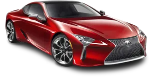 Red Lexus Luxury Coupe Transparent Background PNG Image