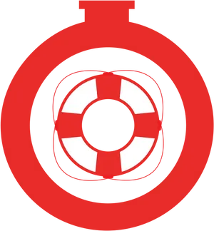 Red Lifebuoy Icon PNG Image