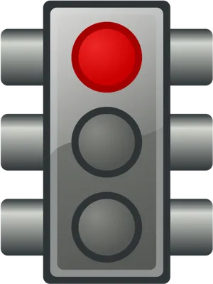 Red Light Traffic Signal Illustration.png PNG Image