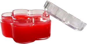 Red Lip Balm Open Container PNG Image