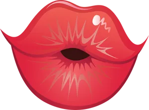 Red Lips Vector Illustration PNG Image