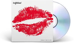 Red Lipstick Kiss C D Cover PNG Image