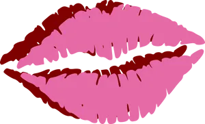 Red Lipstick Kiss Illustration PNG Image