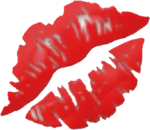 Red Lipstick Kiss Mark PNG Image