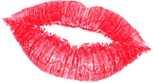 Red Lipstick Kiss Mark PNG Image