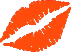 Red Lipstick Kiss Mark PNG Image