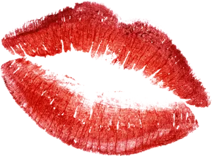 Red Lipstick Kiss Mark PNG Image