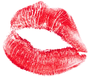 Red Lipstick Kiss Mark PNG Image