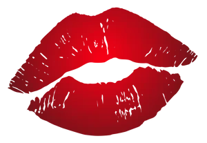 Red Lipstick Kiss Print PNG Image