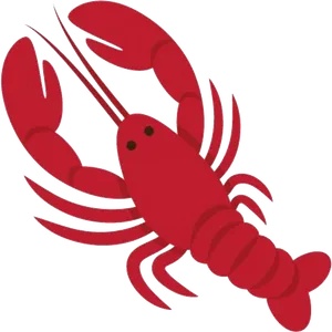 Red Lobster Illustration PNG Image