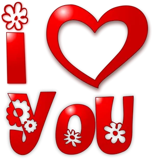 Red Love Graphic PNG Image