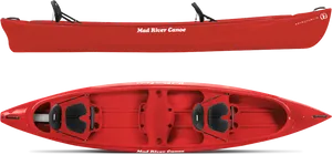 Red Mad River Canoe Adventure PNG Image