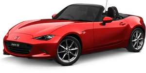 Red Mazda M X5 Roadster2023 PNG Image