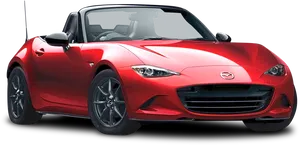 Red Mazda M X5 Roadster2023 PNG Image