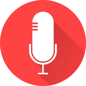 Red Microphone Icon PNG Image