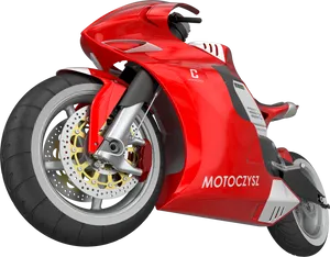 Red Motoczysz Electric Motorcycle PNG Image