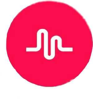 Red Music Wave Logo PNG Image