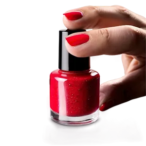 Red Nail Polish Bottle Png Wkm PNG Image