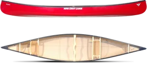 Red Nova Craft Canoe Topand Side View PNG Image