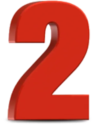 Red Number2 Graphic PNG Image