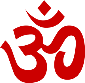 Red Om Symbol PNG Image