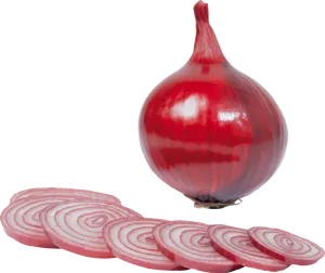 Red Onionand Slices.png PNG Image