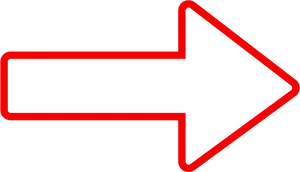 Red Outline Arrow Graphic PNG Image