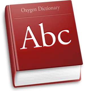 Red Oxygen Dictionary Cover PNG Image