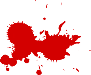 Red Paint Splatteron Black Background PNG Image