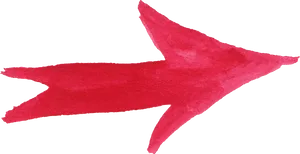 Red Paper Arrow Cutout PNG Image