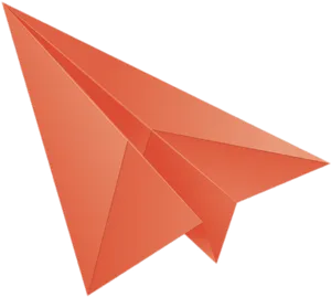 Red Paper Plane Graphic PNG Image