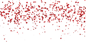 Red_ Particles_ Falling_ Against_ Blue_ Background PNG Image