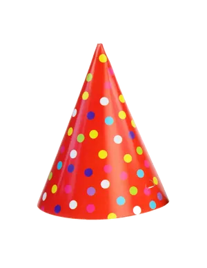 Red Party Hatwith Polka Dots PNG Image