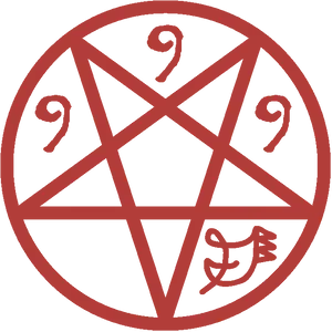 Red Pentagram Symbol PNG Image