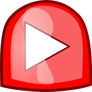 Red Play Button Graphic PNG Image