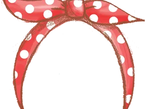 Red Polka Dot Headband Illustration PNG Image